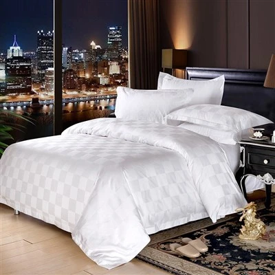 White Jacquard Bedding Set for Hotels & Hospitality